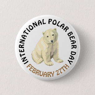 Internationell Polar Bear Day 27:e Helgdag Knapp