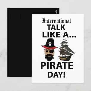Internationell Prata som en pirat dag Vykort