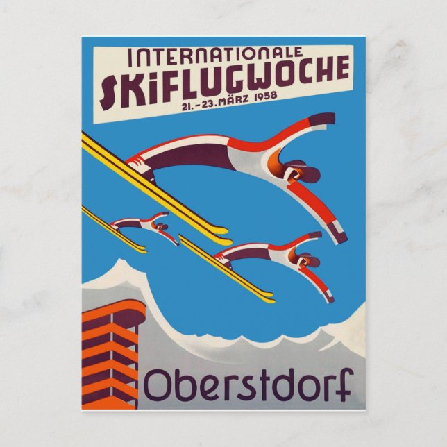Internationell skidtävling i Oberstdorf Vykort (Framsida)