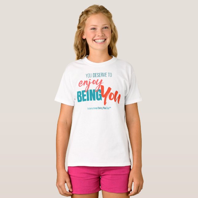 Internationell som är din dagsoffert - Flickans T Shirt (Hel framsida)