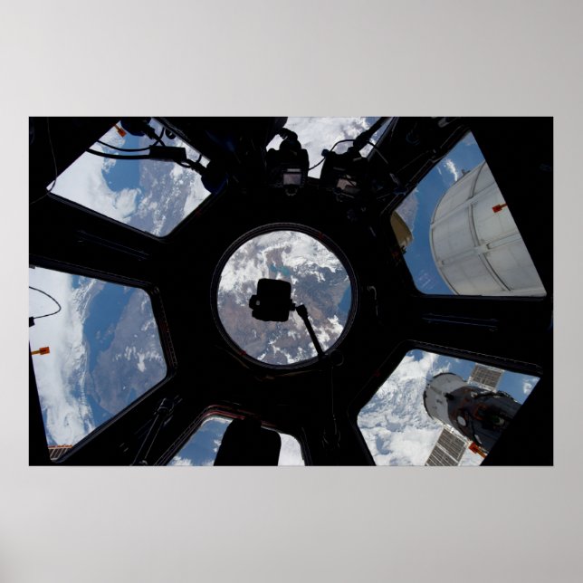 Internationell Space Station Cupola Poster (Framsidan)