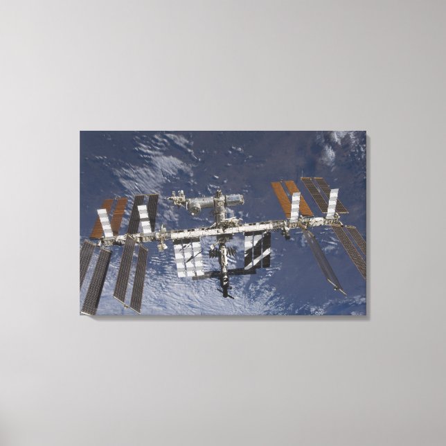 Internationell Space Station i omloppsbana Canvastryck (Framsida)