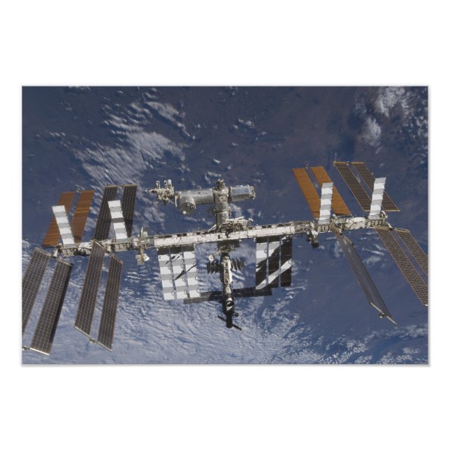 Internationell Space Station i omloppsbana Fototryck (Framsidan)