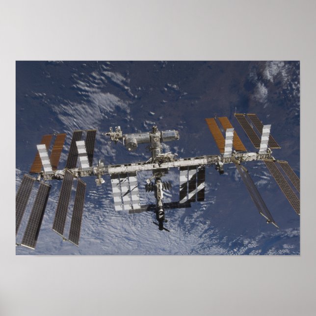 Internationell Space Station i omloppsbana Poster (Framsidan)
