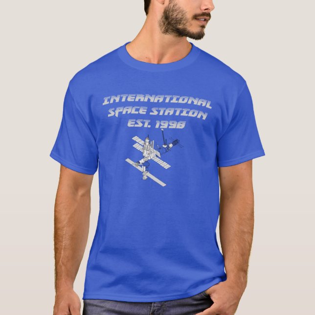 INTERNATIONELL SPACE STATION ISS EST 1998 Redigera T Shirt (Framsida)