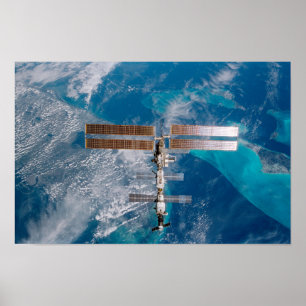 Internationell Space Station over Florida Poster