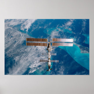 Internationell Space Station over Florida Poster