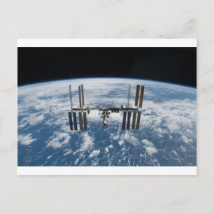 Internationell Space Station - Seen från Atlantis Vykort