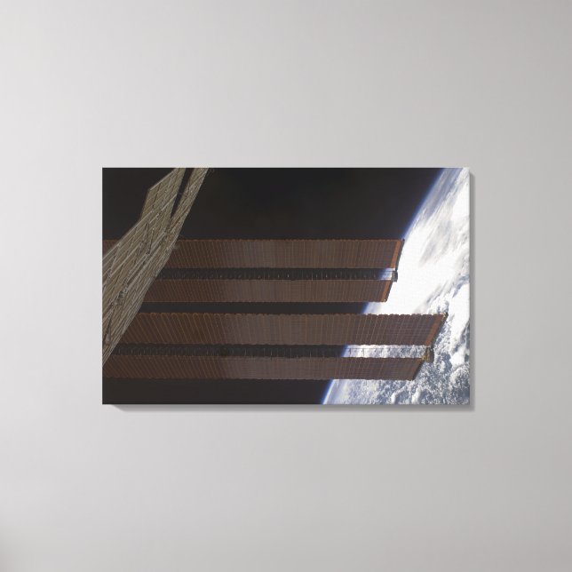 Internationell Space Station solmatarpanel Canvastryck (Framsida)