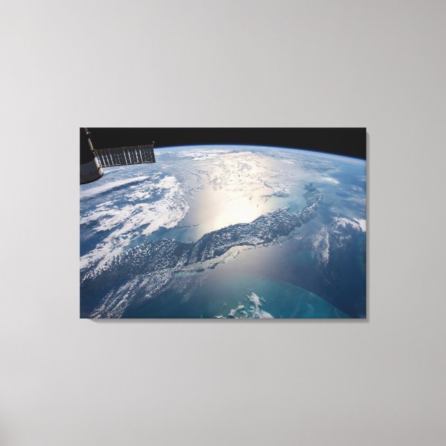 Internationell Station ovanför Atlanten Canvastryck (Framsida)
