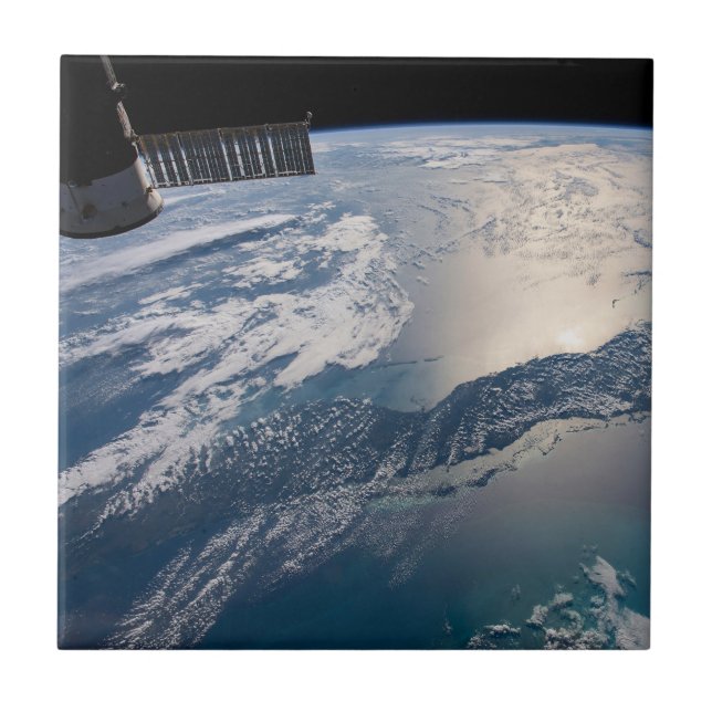 Internationell Station ovanför Atlanten Kakelplatta (Framsidan)