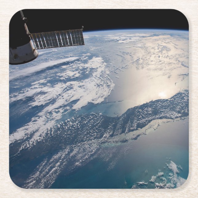 Internationell Station ovanför Atlanten Underlägg Papper Kvadrat (Framsidan)