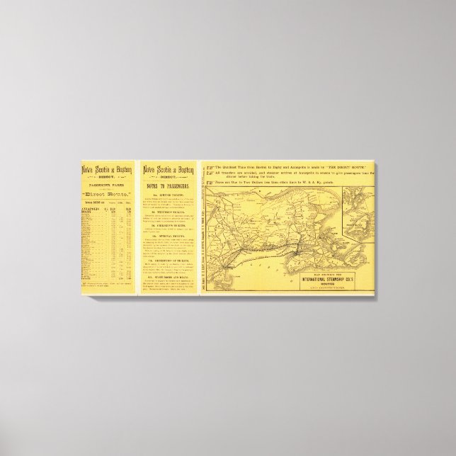 Internationell Steamship Routes, Nova Scotia Canvastryck (Framsida)