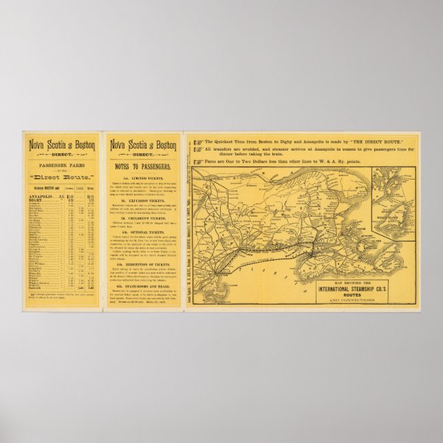 Internationell Steamship Routes, Nova Scotia Poster (Framsidan)