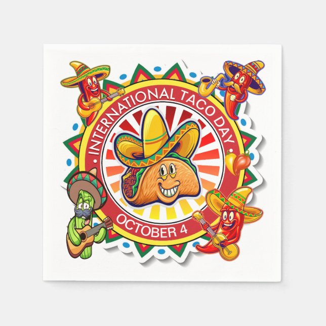 Internationell TACO Day Napkins Pappersservett (Framsidan)