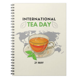 Internationell Tea Day Anteckningsbok