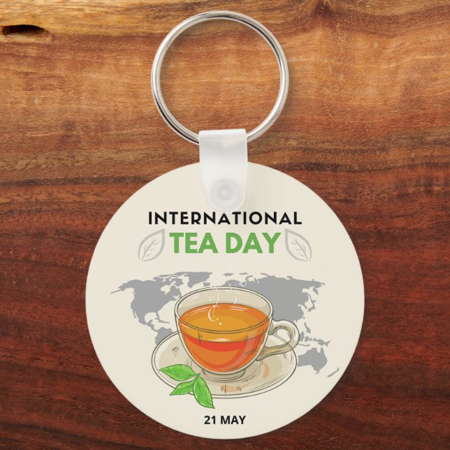 Internationell Tea Day Nyckelring (Framsida)