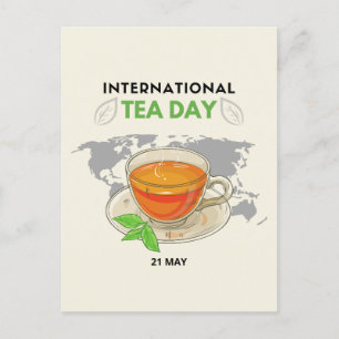 Internationell Tea Day Vykort