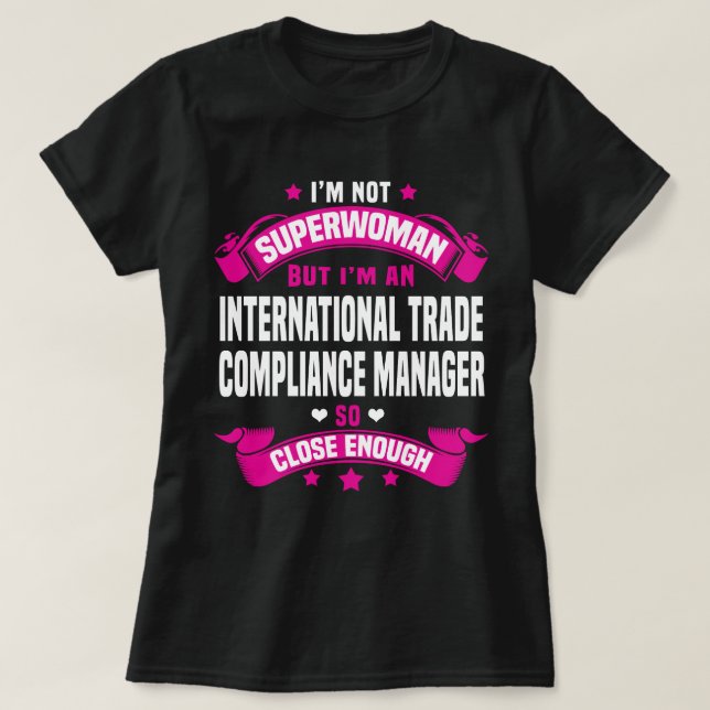 Internationell Trade Compliance Manager T Shirt (Design framsida)