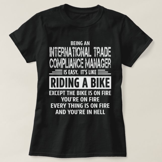 Internationell Trade Compliance Manager T Shirt (Design framsida)