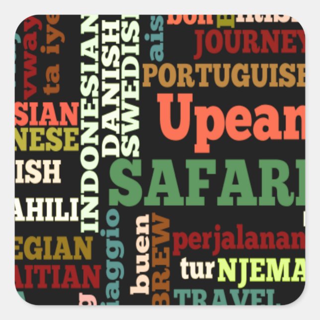 Internationell Travel Blessings Fyrkantigt Klistermärke (Framsida)