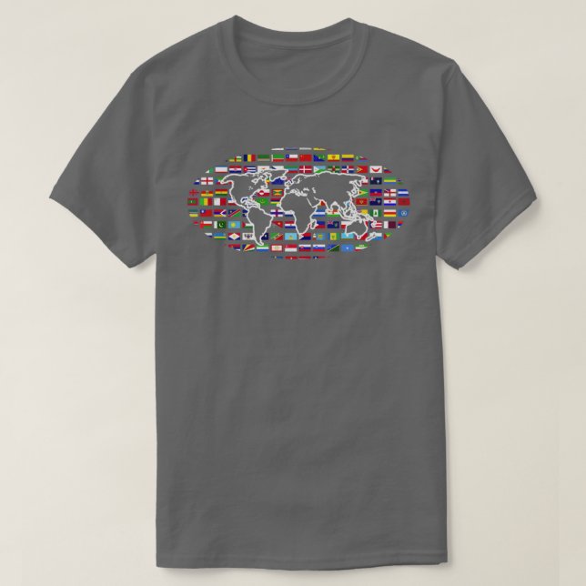 Internationell Traveler World Traveler World Fla T Shirt (Design framsida)