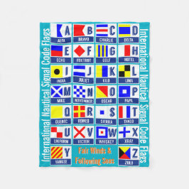 Internationell undertecknar kodifierar flaggor fleecefilt