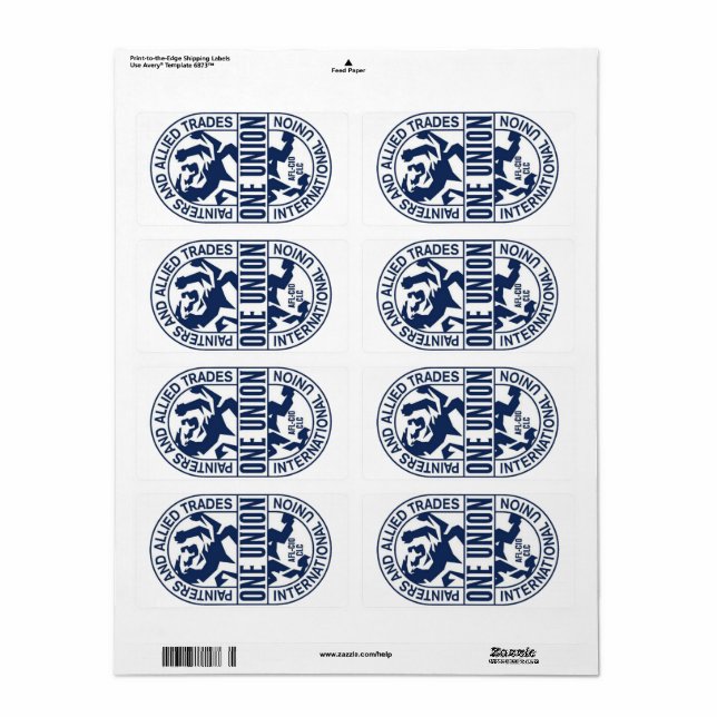 Internationell Union of Painters and Allied Trades Fraktsedel (Helt Ark)