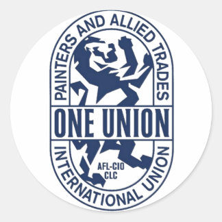 Internationell Union of Painters and Allied Trades Runt Klistermärke
