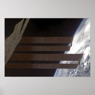 Internationell utrymmestation sol- panel för poster
