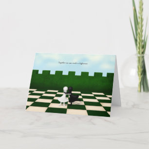 Internationell vän Chess Pawns Hug-Personligen Kort