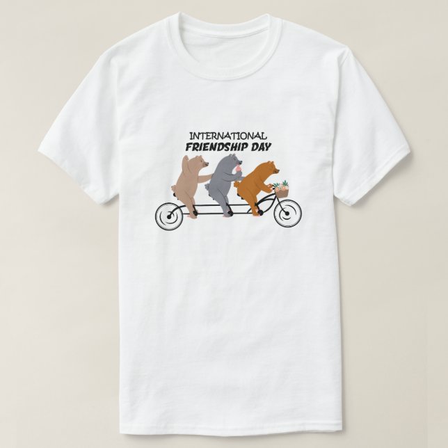 Internationell Vänskap Dag Coola Klassisk T-shirt (Design framsida)