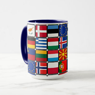 Internationell Världs flaggor Mugg