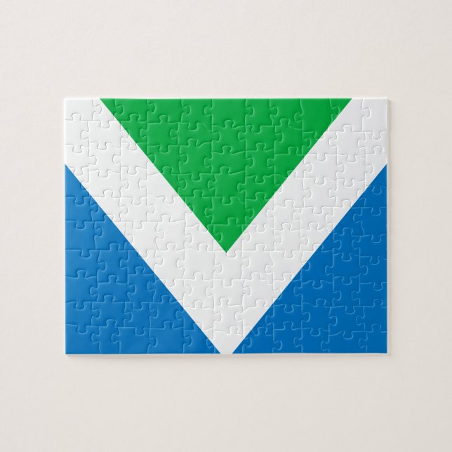 Internationell Vegan Flagga Pussel (Horisontell)