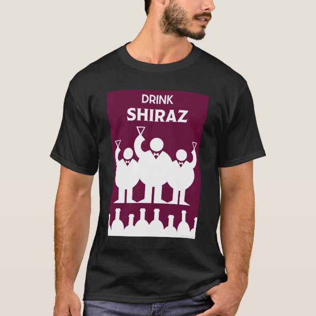 Internationell Vin Days Shiraz T Shirt (Framsida)