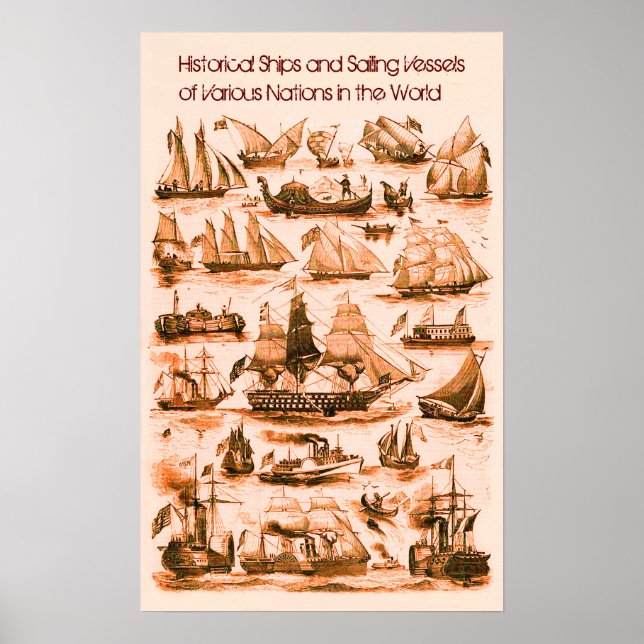 INTERNATIONELL VINTAGE SAILJEFARTYG FRAKTASER,Sepi Poster (Framsidan)