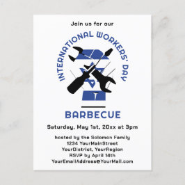 Internationell Workers ISRAEL LABOR DAY Barbecue Inbjudan Vykort