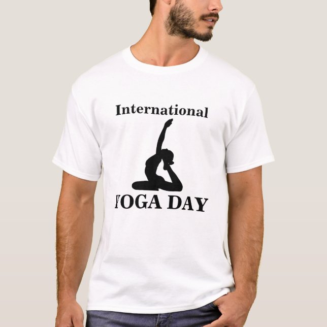 Internationell Yoga Day manar-tackskjorta T Shirt (Framsida)