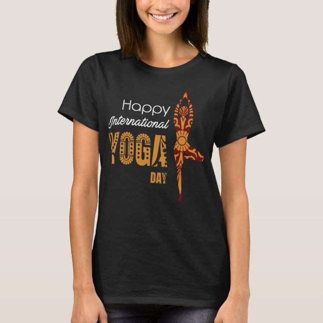 Internationell Yoga Day T Shirt (Framsida)