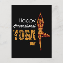 Internationell Yoga Day Vykort