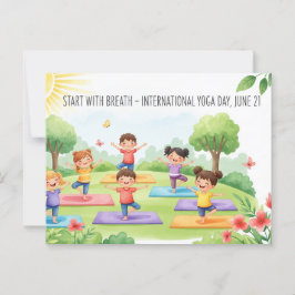 Internationell Yoga Day Vykort
