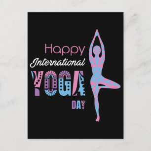 Internationell Yoga Day Vykort