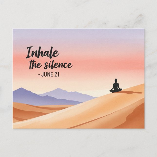 Internationell Yoga Day Vykort (Framsida)