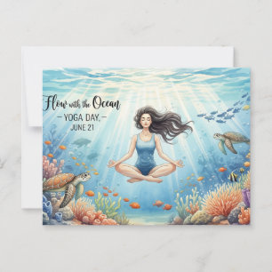 Internationell Yoga Day Vykort