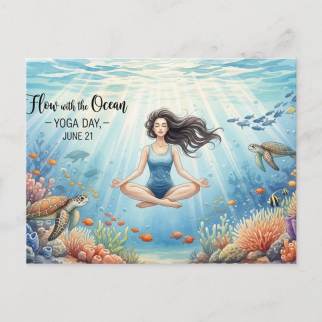 Internationell Yoga Day Vykort (Framsida)