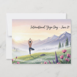 Internationell Yoga Day Vykort
