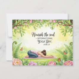 Internationell Yoga Day Vykort