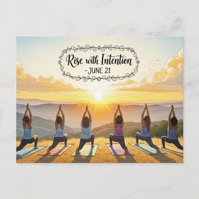 Internationell Yoga Day Vykort (Framsida)