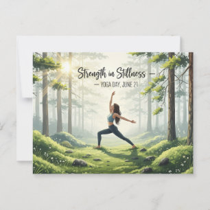 Internationell Yoga Day Vykort