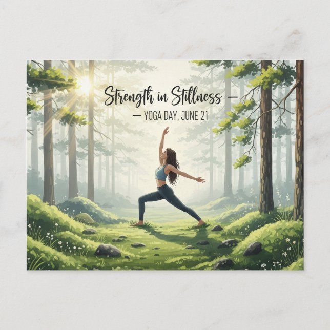 Internationell Yoga Day Vykort (Framsida)